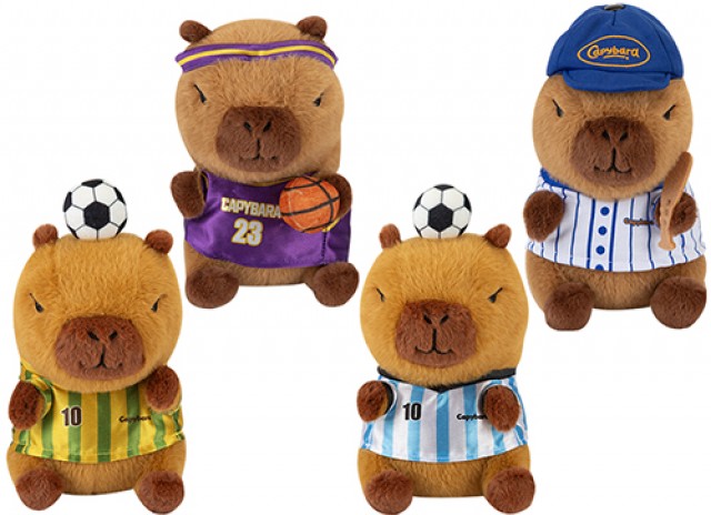 (Mis 3) CAPIBARA Sport Peluche 20cm 4ass…x12…x36